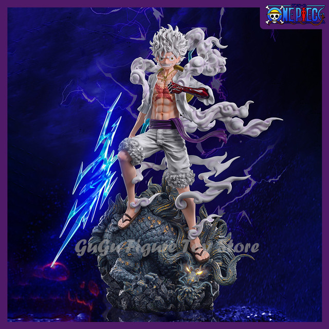 34cm One Piece Gear 5 Luffy Anime Figure Sun God Nika Action Figures PVC  Statue Figurine